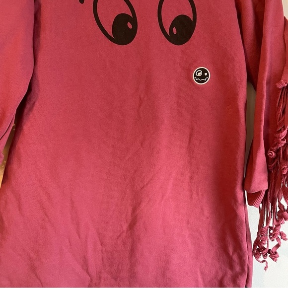 Loud Apparel Time to Go Maroon A-Line Dress Girls Size 12 Organic Cotton - Picture 5 of 12